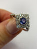 Vintage sapphire & diamond cluster ring
