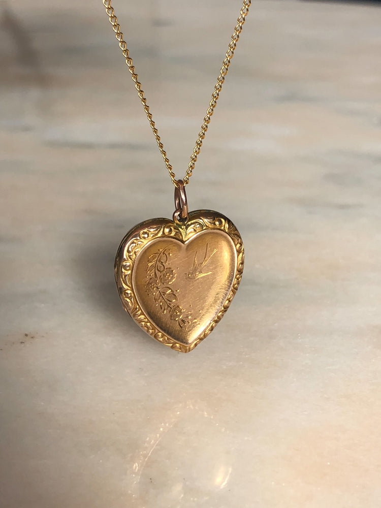 Vintage gold heart locket