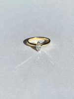 18ct yellow gold marquise diamond ring